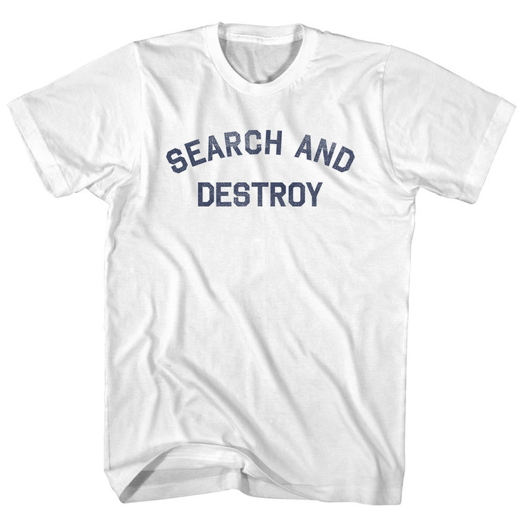 Search And Destroy Womens Cotton Junior Cut T-Shirt - White
