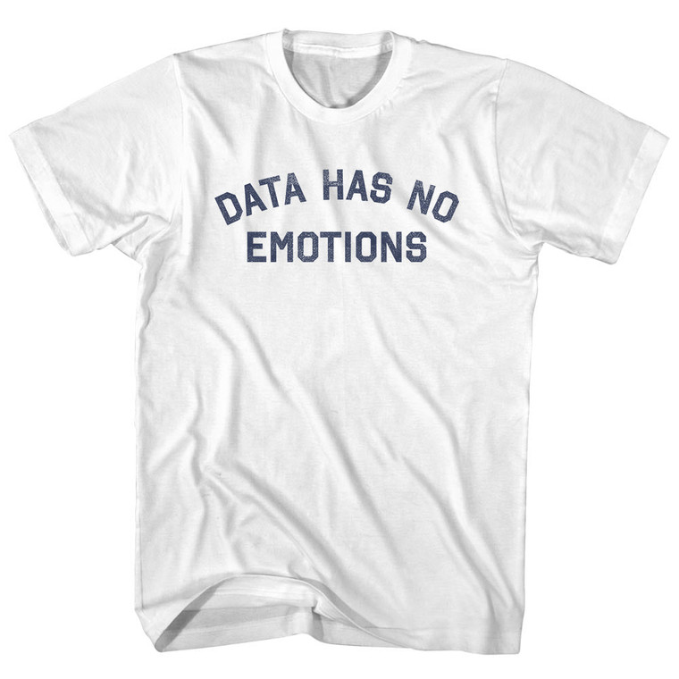 Data Has No Emotions Youth Cotton T-shirt - White