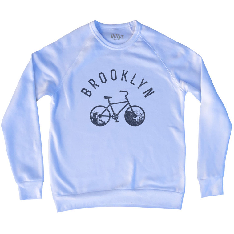 Brooklyn Bike Adult Tri-Blend Sweatshirt - White