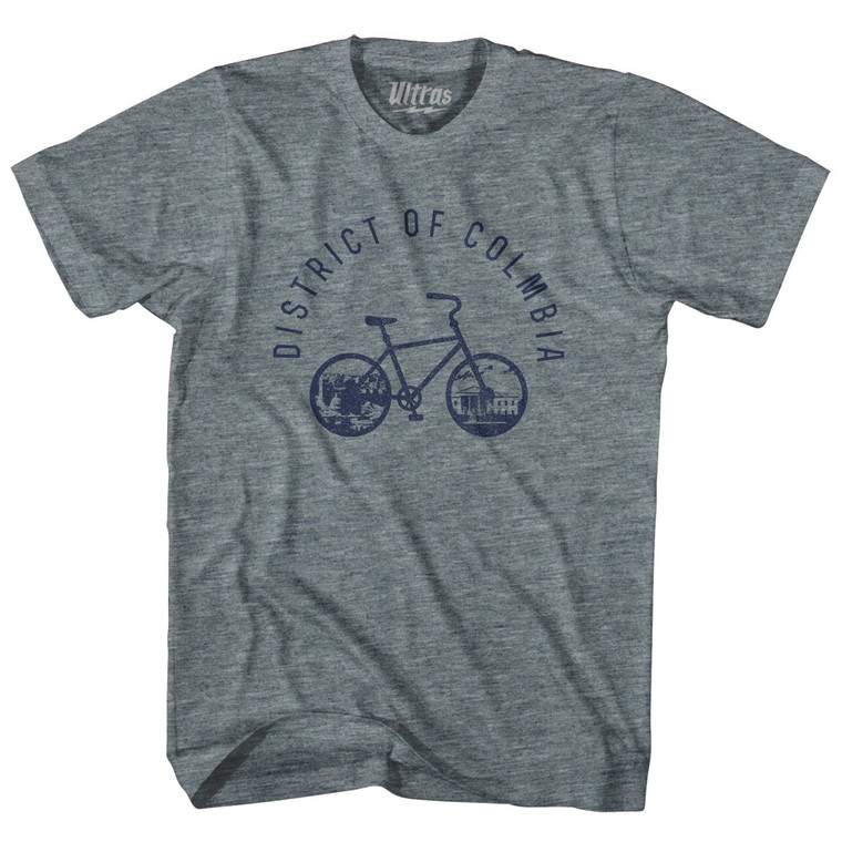 District Of Columbia Bike Youth Tri-Blend T-shirt - Athletic Grey