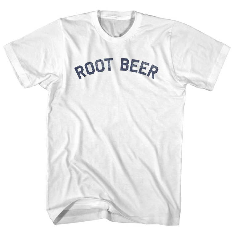 Root Beer Adult Cotton T-shirt - White
