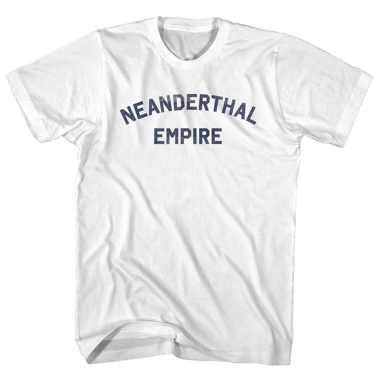 Neanderthal Empire Adult Cotton T-shirt - White