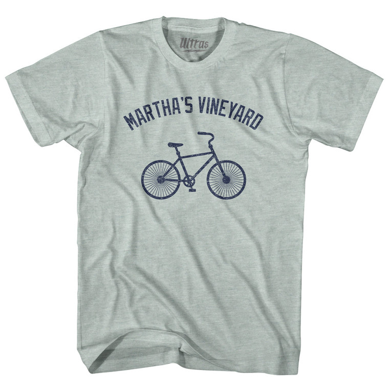 Martha's Vineyard Bike Adult Tri-Blend T-shirt - Athletic Cool Grey