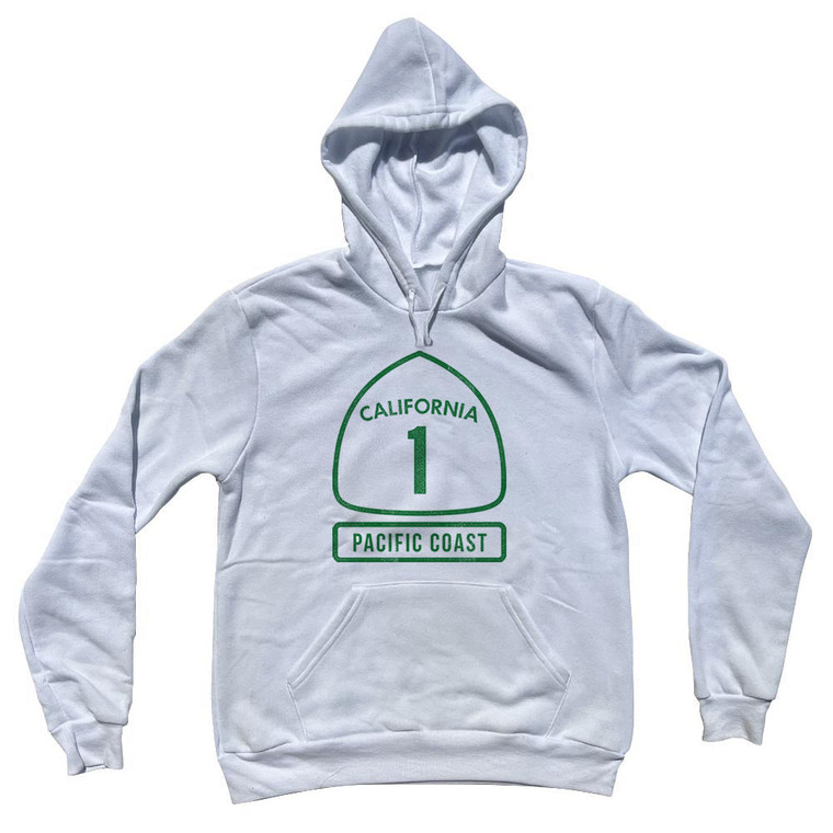 California 1 Pacific Coast Highway Cotton-Poly Blend Hoodie - White