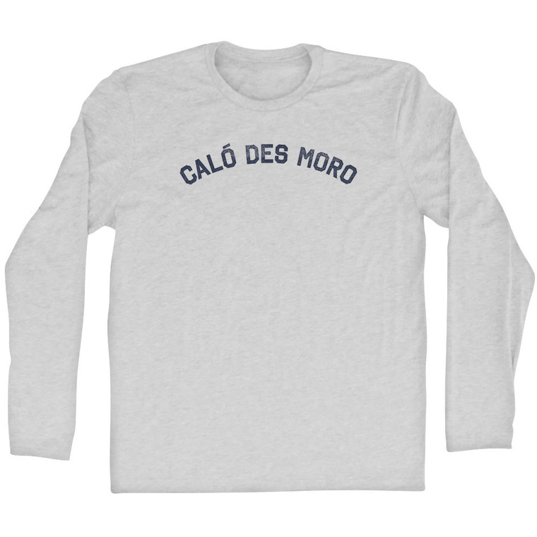 Calo Des Moro Adult Cotton Long Sleeve T-shirt Grey Heather