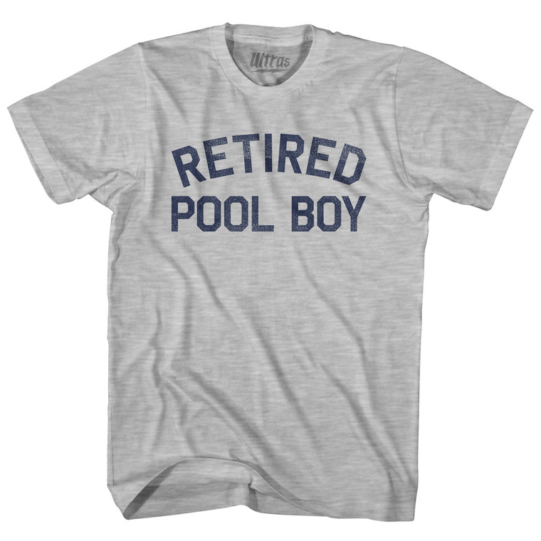 Retired Pool Boy Youth Cotton T-shirt - Grey Heather