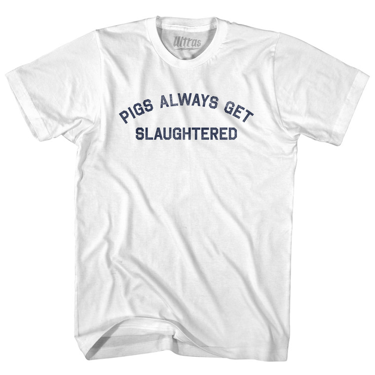 Pigs Always Get Slaughtered Youth Cotton T-shirt - White