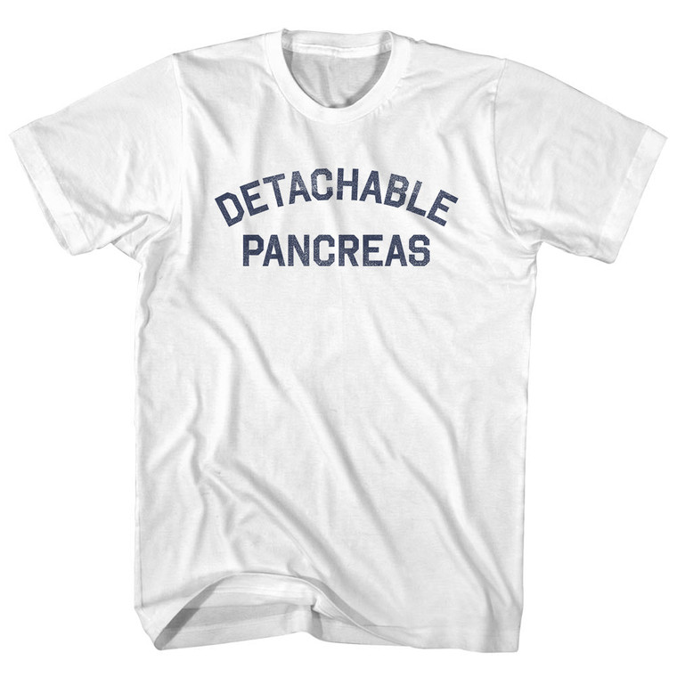 Detachable Pancreas Womens Cotton Junior Cut T-Shirt - White