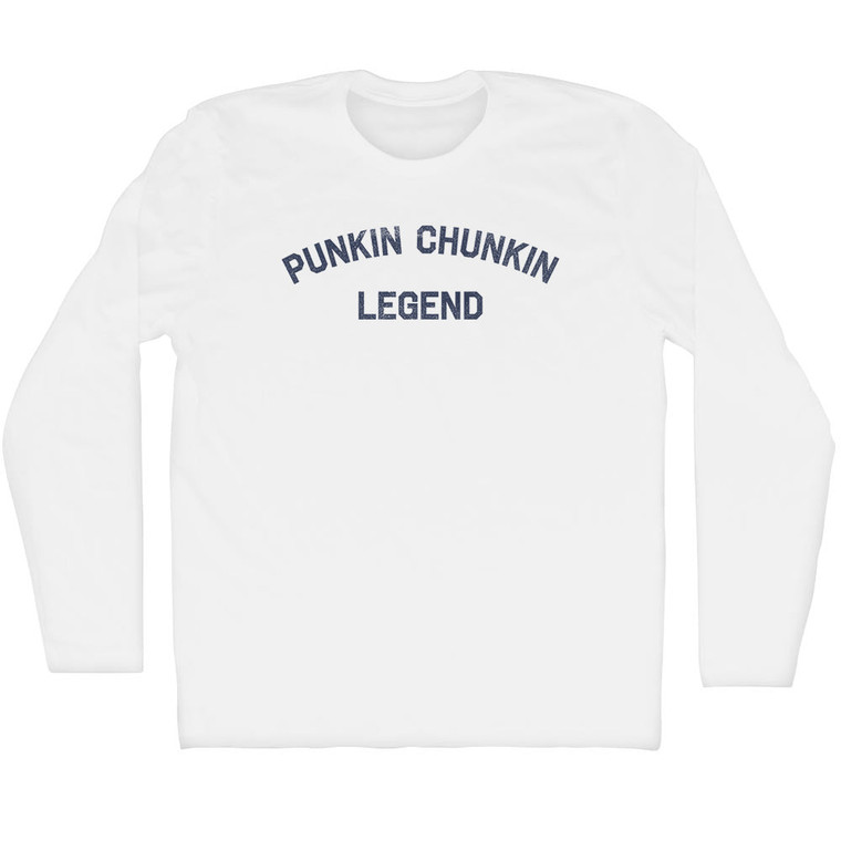 Punkin Chunkin Legend Adult Cotton Long Sleeve T-shirt - White