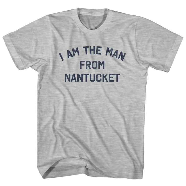 I Am The Man From Nantucket Youth Cotton T-shirt - Grey Heather