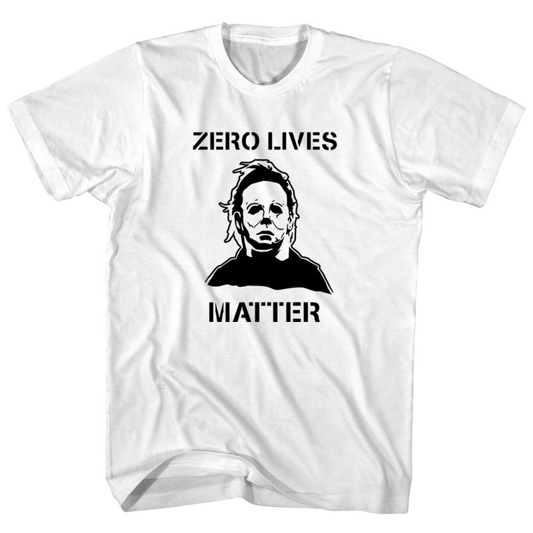 Zero Lives Matter Scary Halloween (Black Art) Youth Cotton T-shirt - White Zero Lives Matter Scary Halloween (Black Art) Youth Cotton T-shirt - White