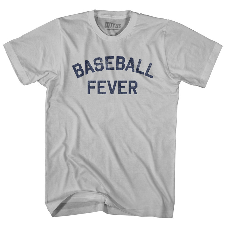 Baseball Fever Adult Cotton T-shirt - Cool Grey