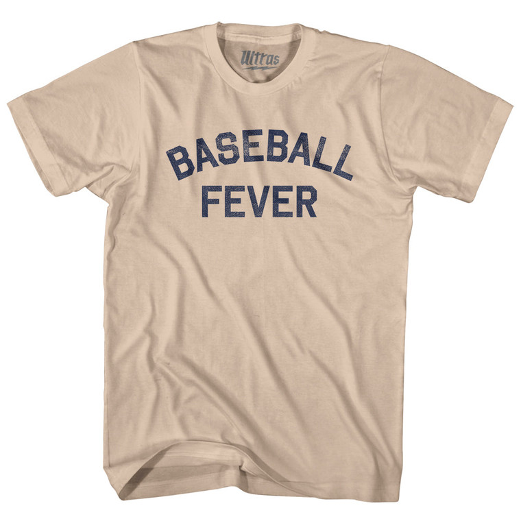 Baseball Fever Adult Cotton T-shirt - Creme