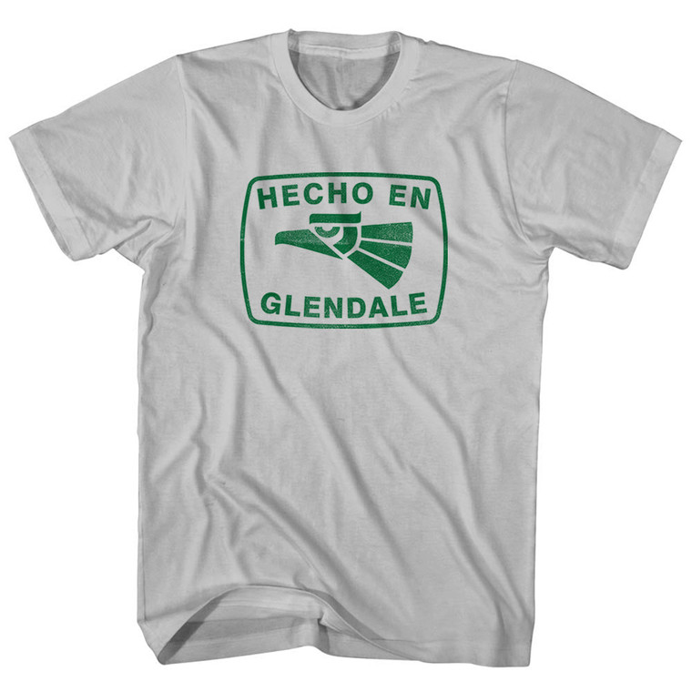 Hecho En Glendale Eagle Adult Cotton T-shirt - Cool Grey