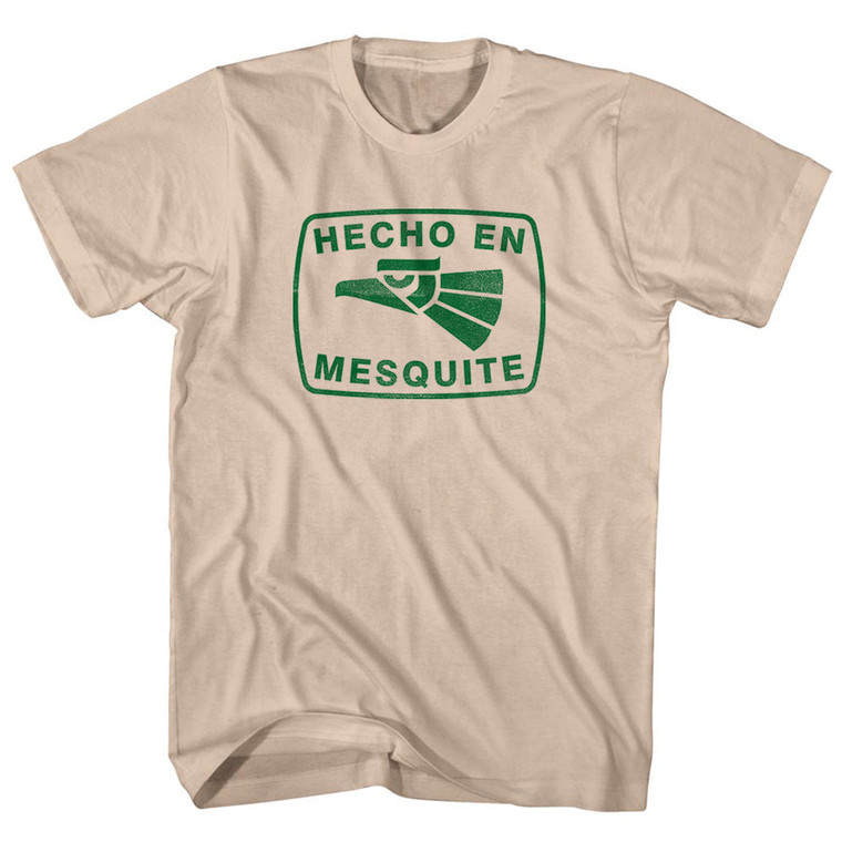 Hecho En Mesquite Eagle Adult Cotton T-shirt - Creme