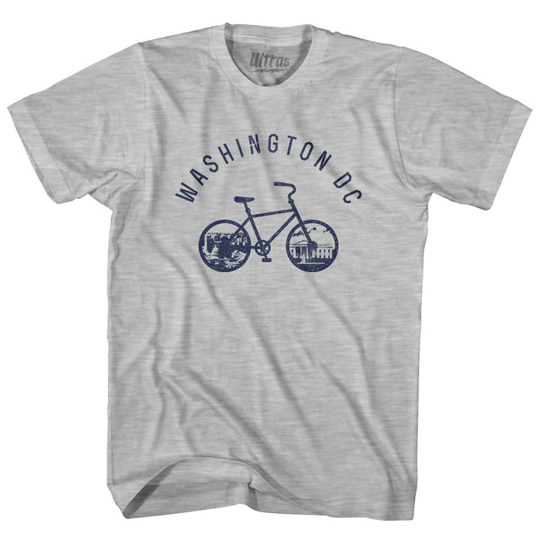 Washington DC Bike Womens Cotton Junior Cut T-Shirt - Grey Heather