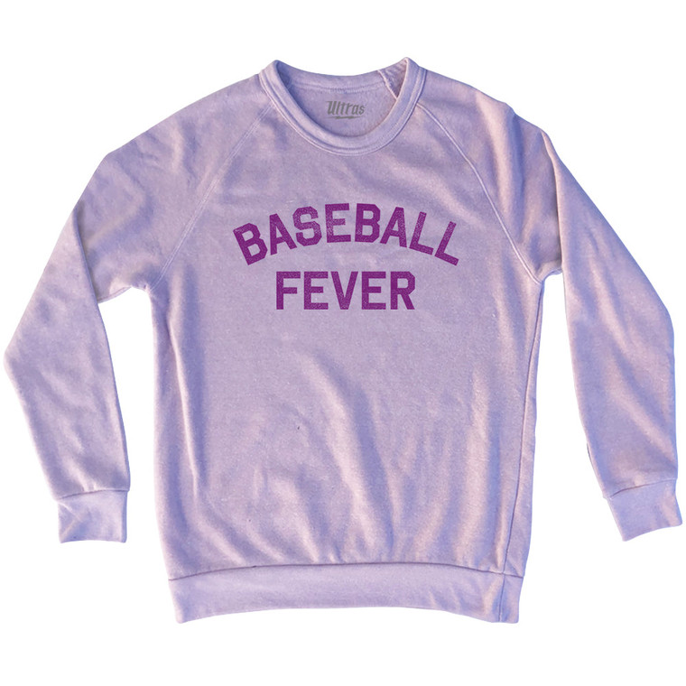 Baseball Fever Adult Tri-Blend Sweatshirt - Pink