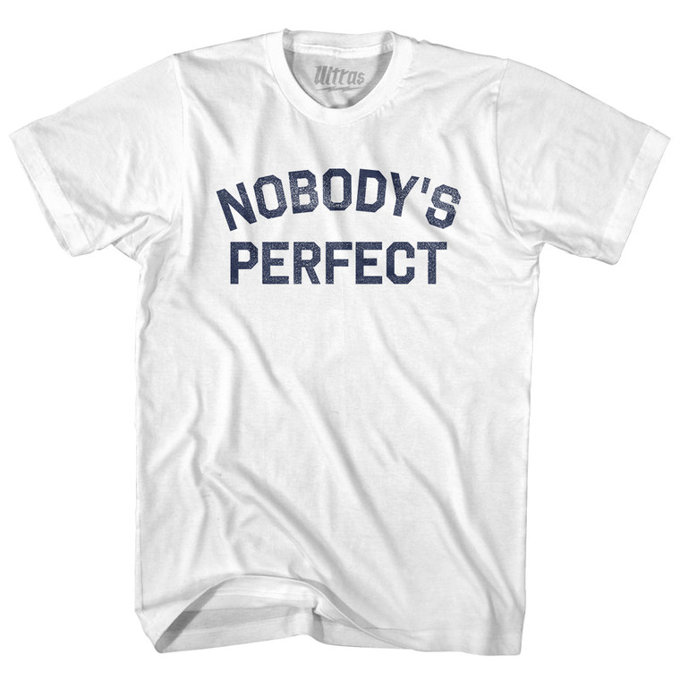 Nobody's perfect Womens Cotton Junior Cut T-Shirt - White