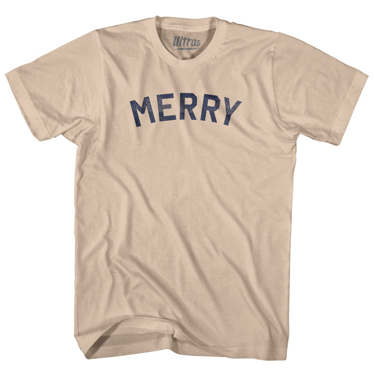 Merry Adult Cotton T-shirt - Creme