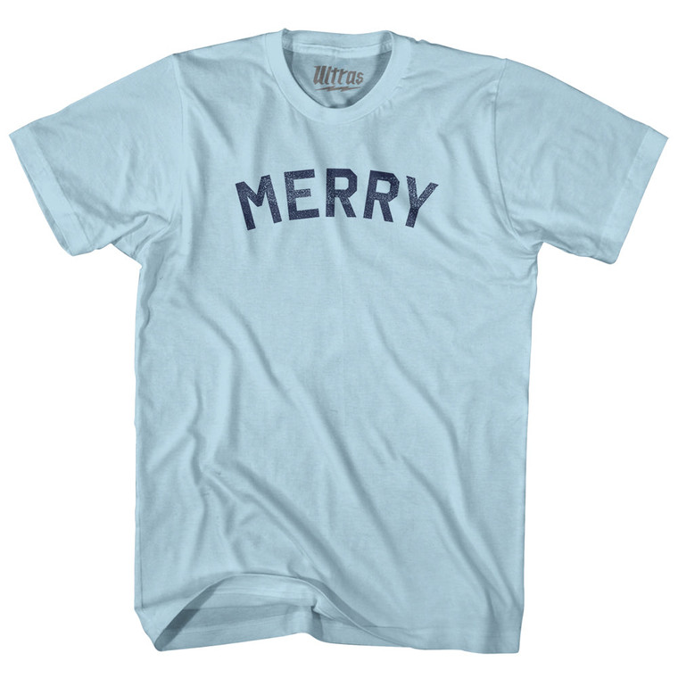 Merry Adult Cotton T-shirt - Light Blue