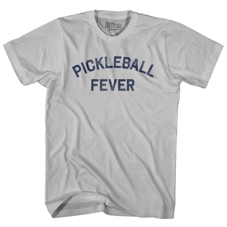 Pickleball Fever Adult Cotton T-shirt - Cool Grey