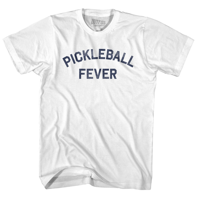 Pickleball Fever Adult Cotton T-shirt - White
