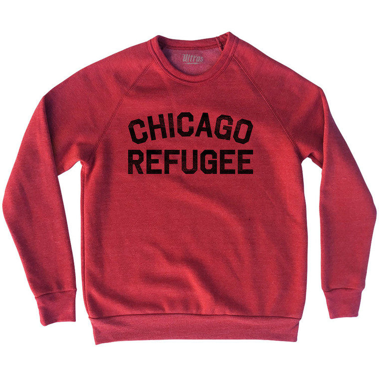 Chicago Refugee Adult Tri-Blend Sweatshirt - Red Heather