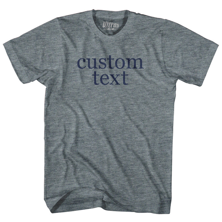 Custom Text Rage Font Youth Tri-Blend T-shirt - Athletic Grey