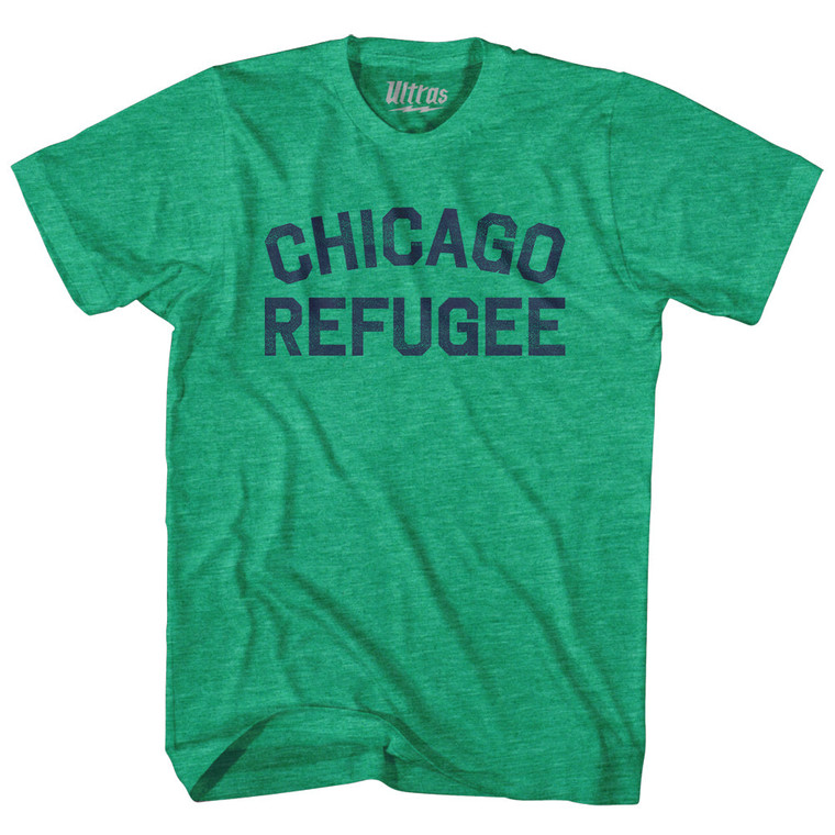 Chicago Refugee Adult Tri-Blend T-shirt - Athletic Green