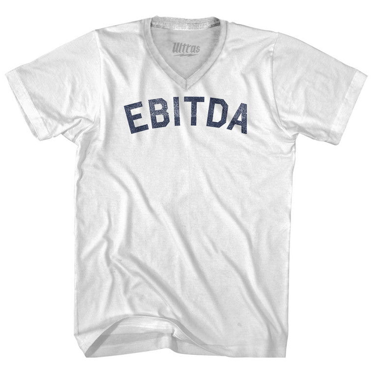 Ebitda Adult Tri-Blend V-neck T-shirt - White