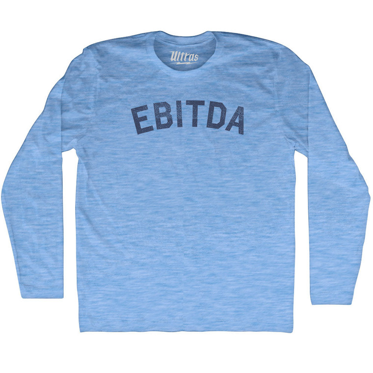 Ebitda Adult Tri-Blend Long Sleeve T-shirt - Athletic Blue