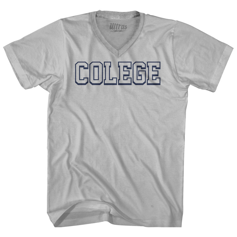 Mis-Spelled college Adult Tri-Blend V-neck T-shirt - Cool Grey