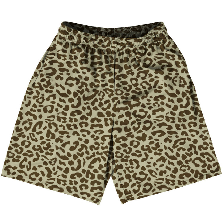 Cheetah Two Tone Light Brown Lacrosse Shorts Made In USA - Light Brown