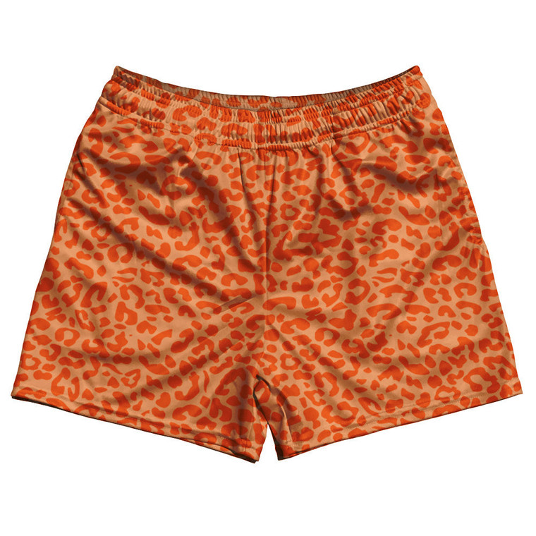 Cheetah Two Tone Light Orange Rugby Shorts Made In USA - Light Orange