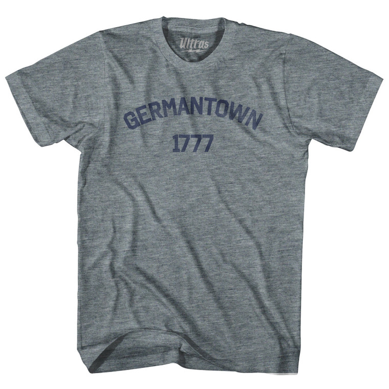 Germantown 1777 Womens Tri-Blend Junior Cut T-Shirt - Athletic Grey
