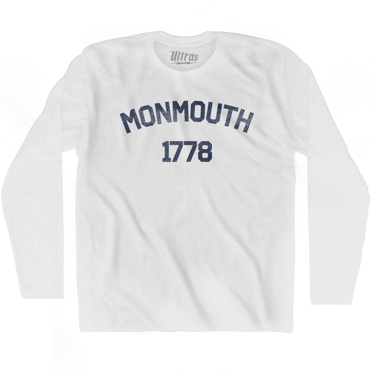 Monmouth 1778 Adult Cotton Long Sleeve T-shirt - White