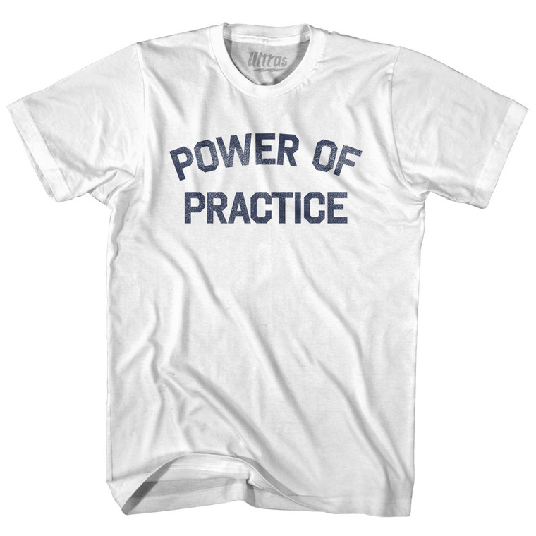 Power Of Practice Womens Cotton Junior Cut T-Shirt - White