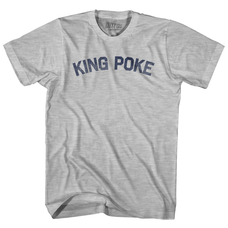King Poke Womens Cotton Junior Cut T-Shirt - Grey Heather
