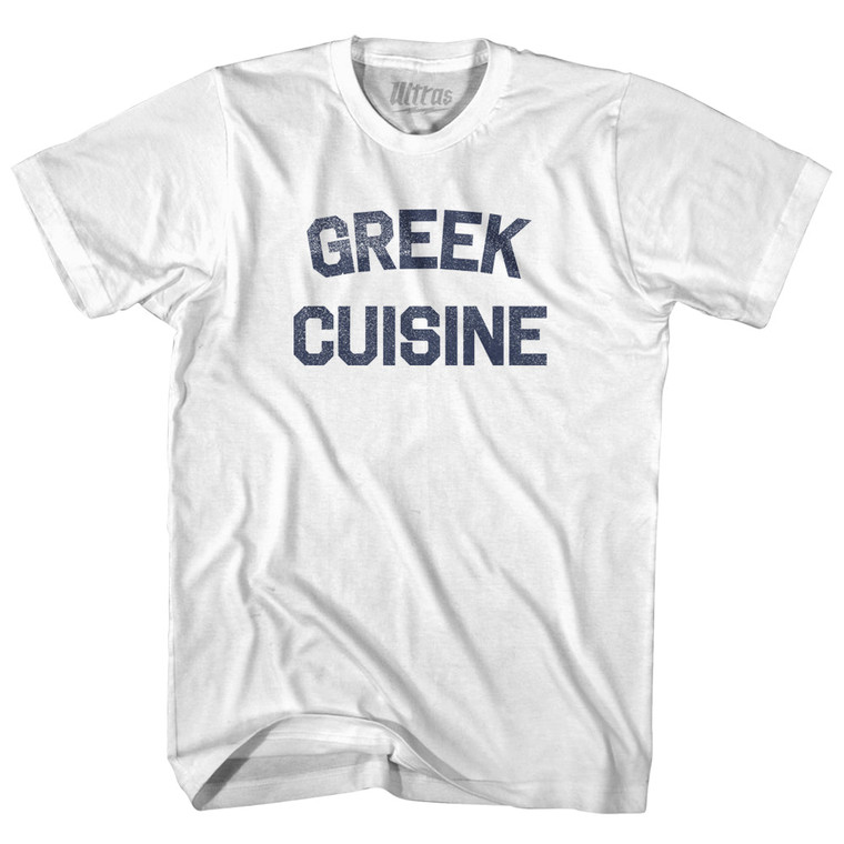Greek Cuisine Youth Cotton T-shirt - White