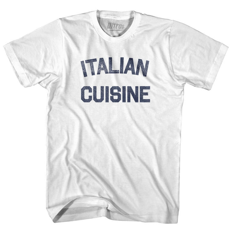 Italian Cuisine Womens Cotton Junior Cut T-Shirt - White
