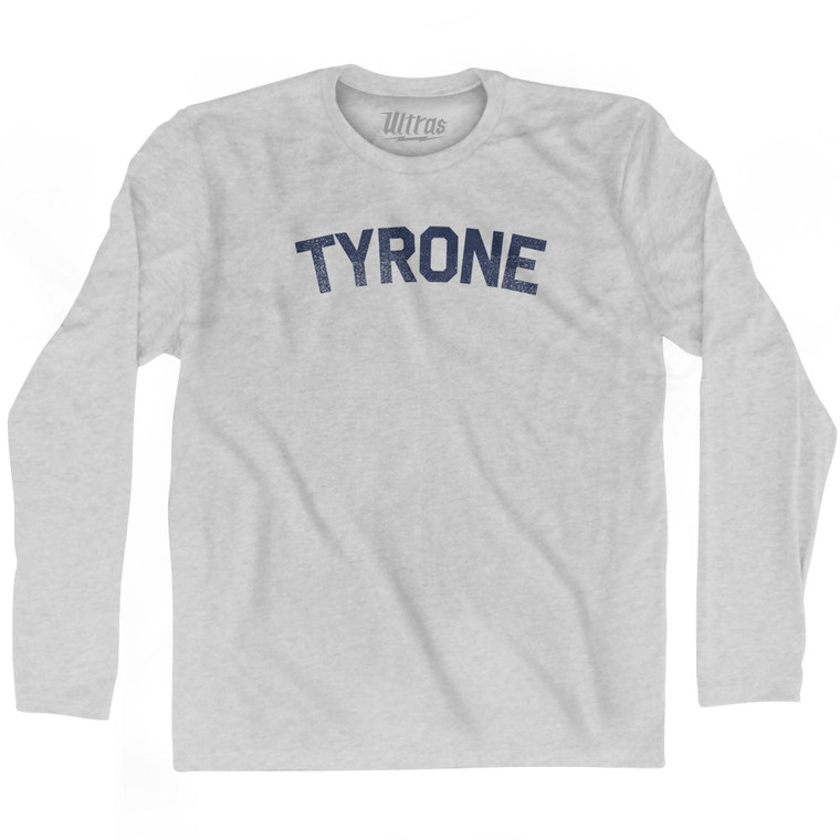 Tyrone Adult Cotton Long Sleeve T-shirt - Grey Heather
