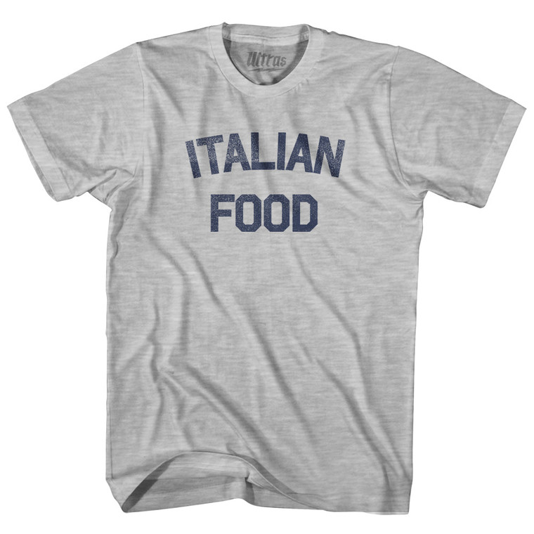 Italian Food Adult Cotton T-shirt - Grey Heather