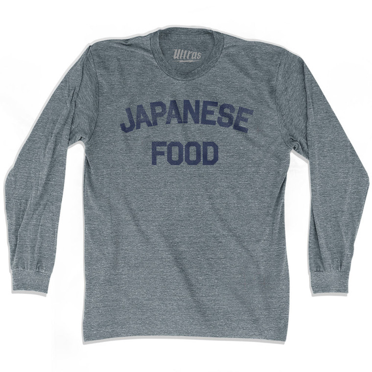 Japanese Food Adult Tri-Blend Long Sleeve T-shirt - Athletic Grey