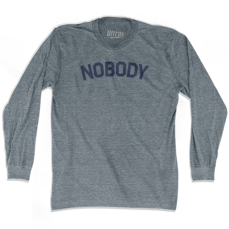 Nobody Adult Tri-Blend Long Sleeve T-shirt - Athletic Grey