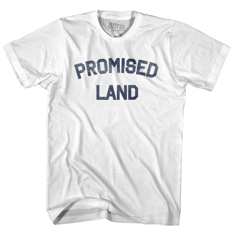 Promised Land Womens Cotton Junior Cut T-Shirt - White