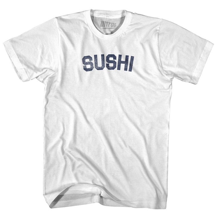 Sushi Womens Cotton Junior Cut T-Shirt - White
