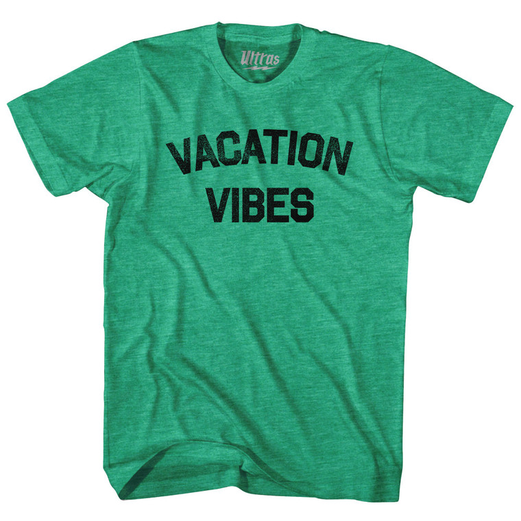 Vacation Vibes Adult Tri-Blend T-shirt - Heather Green