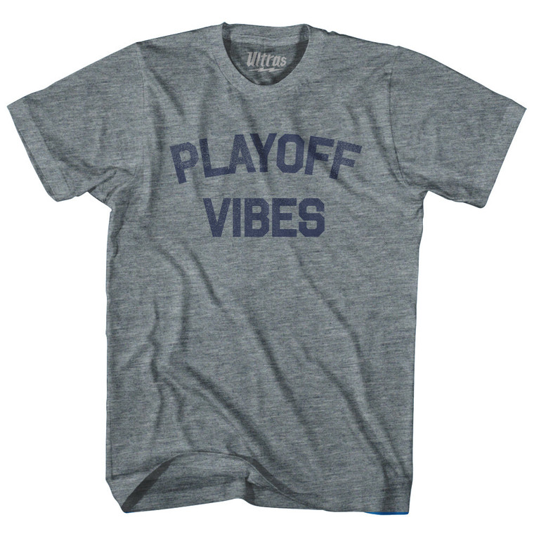 Playoff Vibes Youth Tri-Blend T-shirt - Athletic Grey