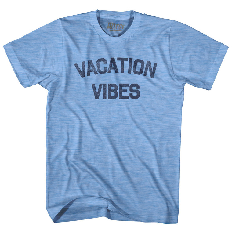 Vacation Vibes Adult Tri-Blend T-shirt - Athletic Blue