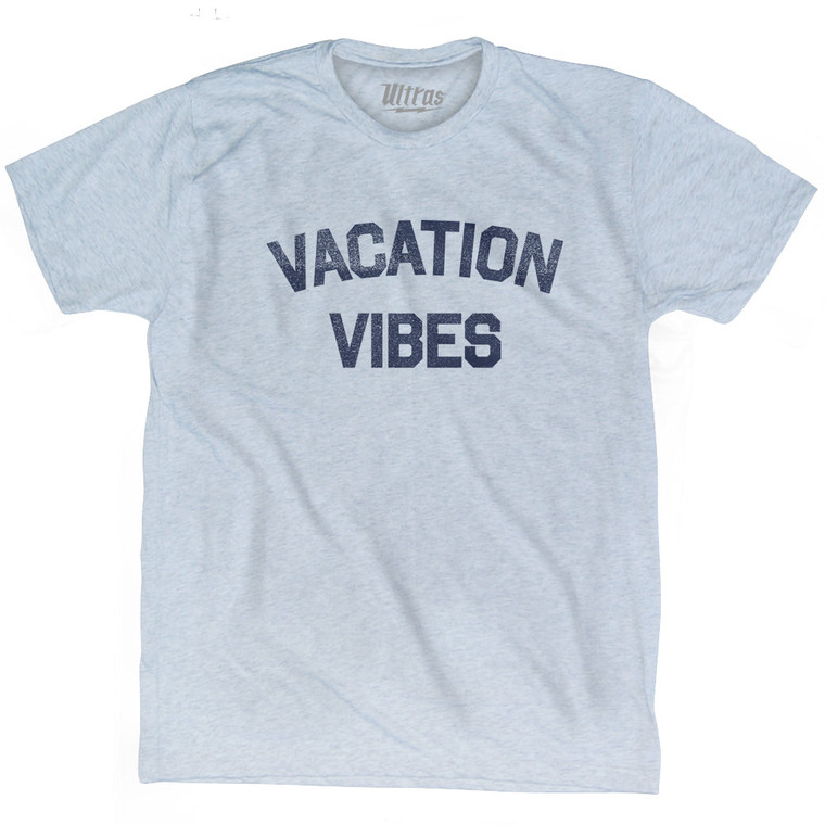 Vacation Vibes Adult Tri-Blend T-shirt - Athletic White